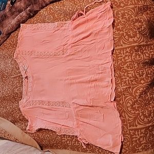 Lace and side ties top